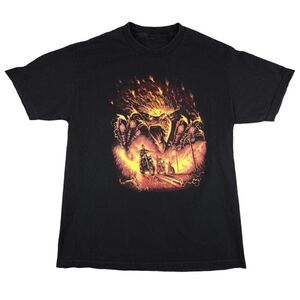 Vintage Fire Eagle Biker T Shirt Mens Size Large 90s Y2K Croixland Leather Works